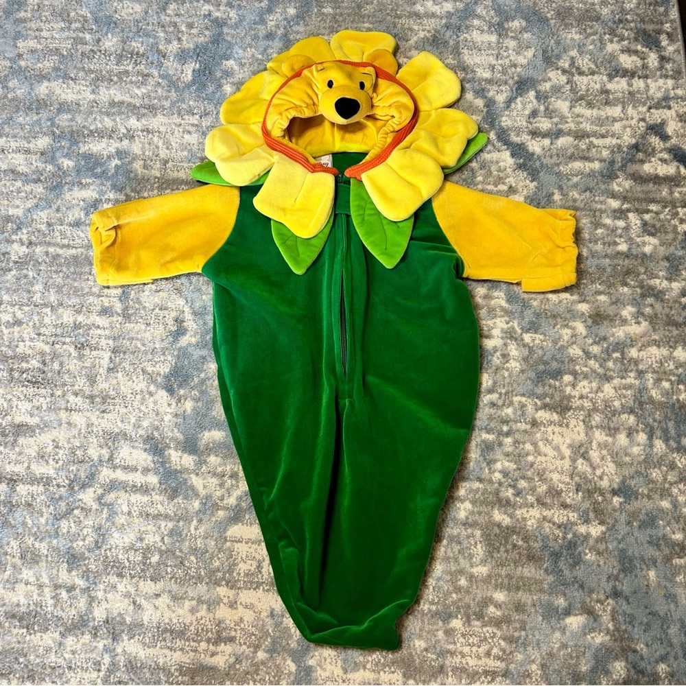 disney store winnie the pooh baby bunting halloween costume sunflower 0-3m